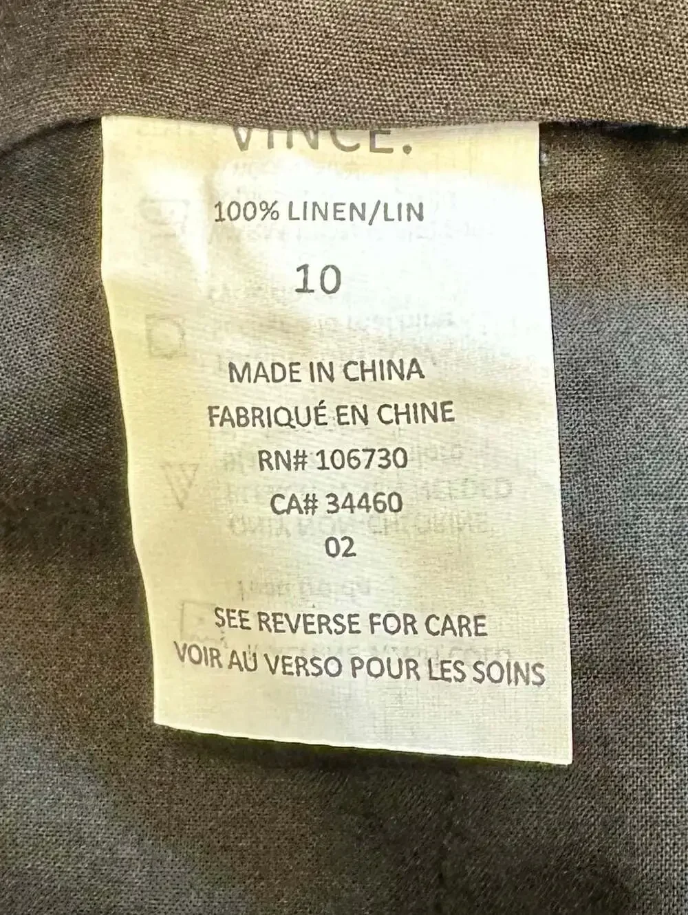 Vince 100% Linen Bermuda Shorts Navy Size 10 Adjustable Waist